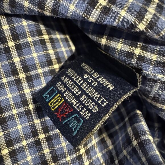 Panhandle Slim Men's Blue Plaid Long Sleeve Button Down Shirt XXL Western Cowboy - Picture 8 of 9